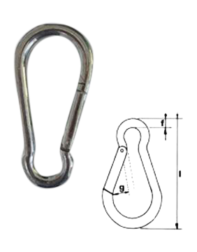 Brandmandshage galvaniseret - 70x7mm