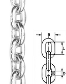 Kæde kortled DIN766 AISI316 - 2x12mm L100m