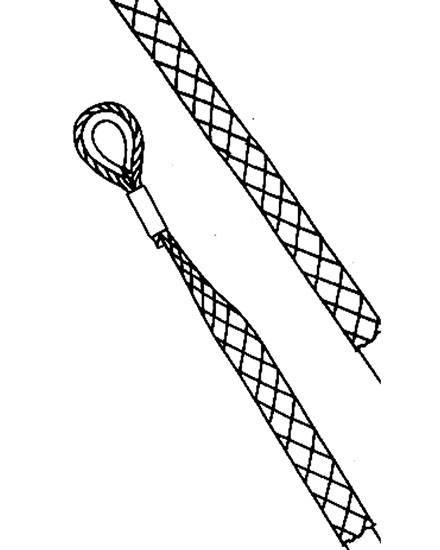 Wirestrømpe,  32-45 mm, Type B, Åben/Øje Type 501, 100 cm
