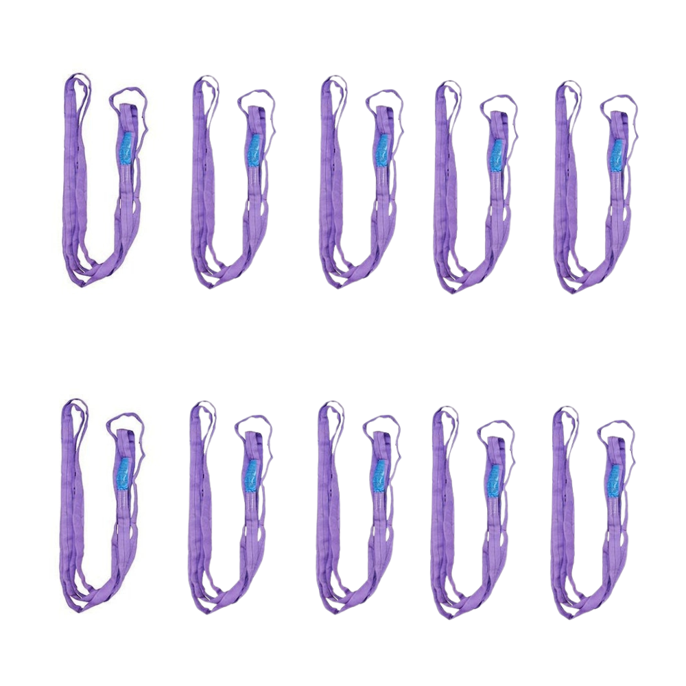 10 stk. rundsling, WLL 1 Ton, violet, Lgd. 1m
