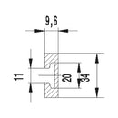 PAKKETILBUD: 2 x Airline Surringsskinne 1,5M og 4 x Surringsøje - alu/stål 1000kg
