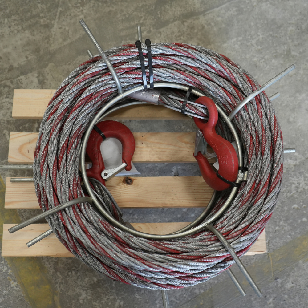Lagersalg: Tirforwire m/kovs&krog+spids ende-16.3mmx30m