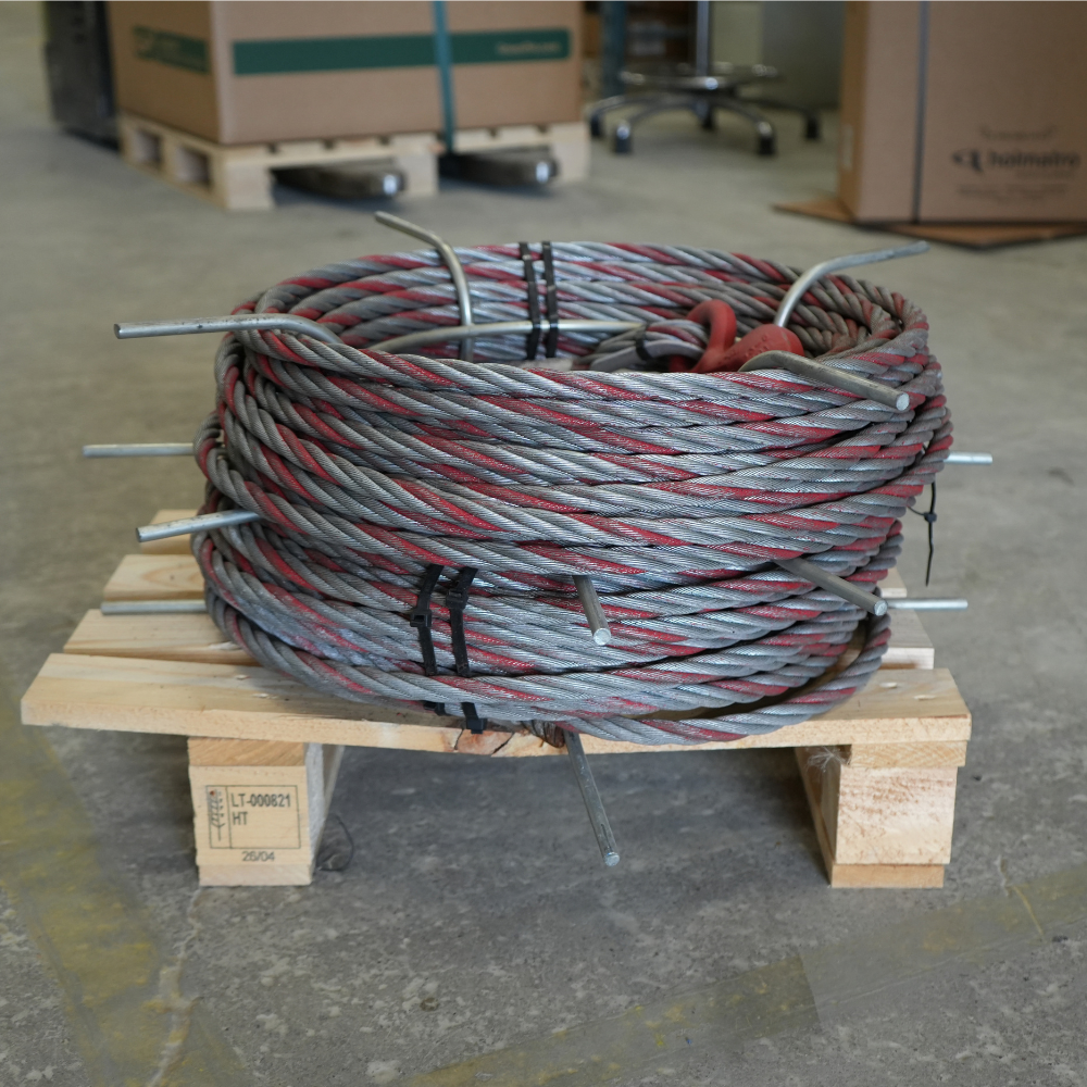 Lagersalg: Tirforwire m/kovs&krog+spids ende-16.3mmx30m