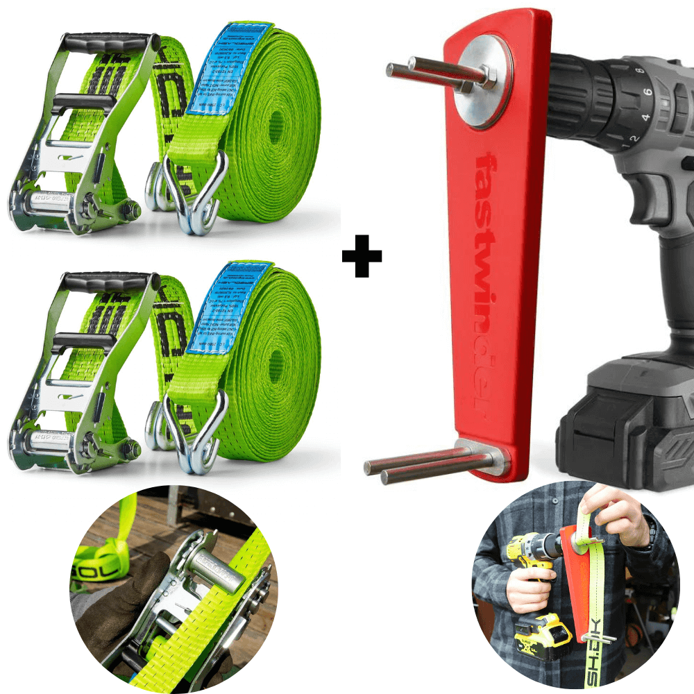 PAKKETILBUD - 2 x ERGOLASH GO Surring 4T-50mm/0.5+9.5m + Dynello Fastwinder