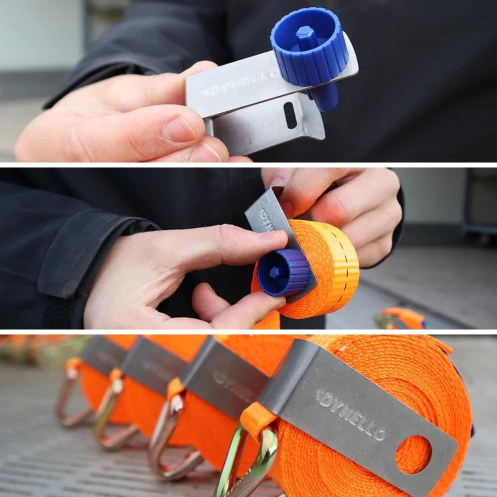 Dynello surringsbånd clip 25mm metal+opruller