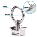 Surringsøje til surringsskinne - rund model - alu/stål - 1000 kg