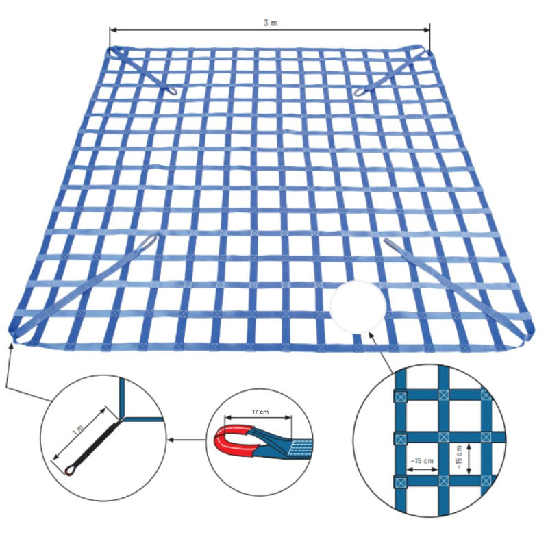 WeDoLifting Løftenet 3X3 Meter - WLL 1500 KG