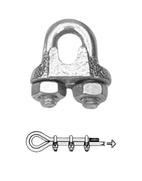 Bøjlewirelås for 3,5mm wire, DIN 741