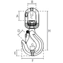 WDl Svirvelkrog m/kugleleje G80 - WLL 3.15T