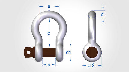 Gunnebo ANJA sjækel type 854 Kl.2 - WLL 55.00T