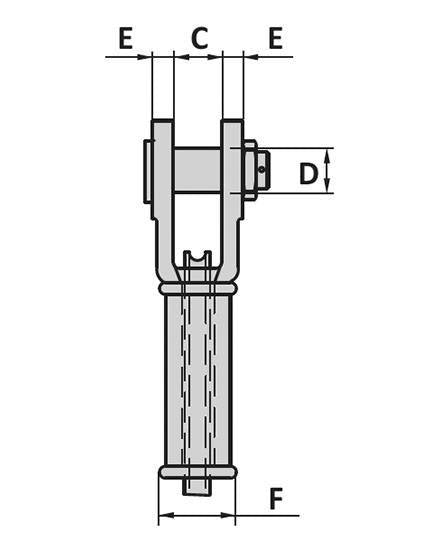 Kilewirelås OWS galv type 8  1 3/8" (34-36mm)