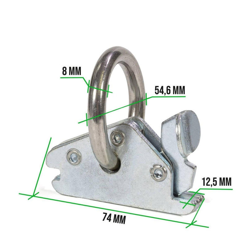 Surringsøje til surringsskinne – 1350 kg