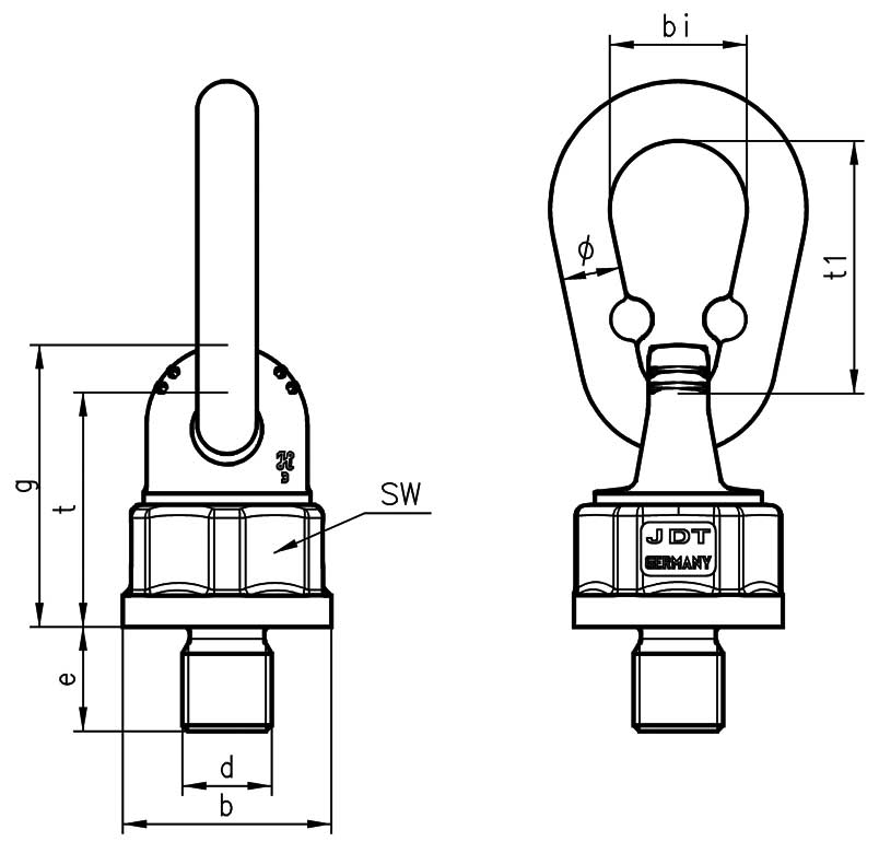 JDT Theipa Svirveløjebolt kl.10-M20x30mm-2.5T