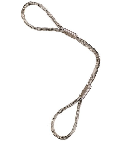 Wirestrop fladflettet, 2 x 20 cm øjer, WLL 1800 kg, 25 mm