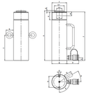Holmatro Cylinder Donkraft 10T - HGC 10 S 15